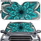 Автомобильный солнцезащитный козырек INSTANTARTS, с цветочным принтом, в стиле бохо