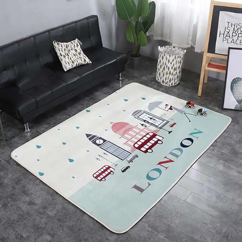 BXX022N Детский игровой коврик для малышей, детский коврик для ползания, ковер с рисунком животных, детский коврик с бархатистой поверхностью, Нескользящие аксессуары для комнаты BXX022 - Цвет: BXX022N