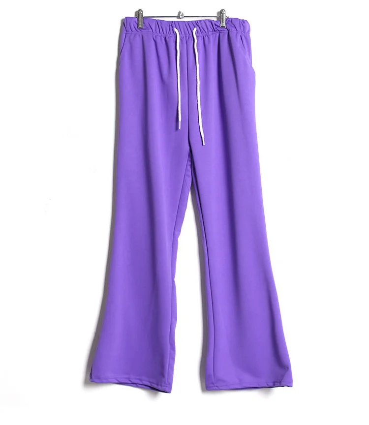 

Men's summer new loose simple slim wide leg casual pants