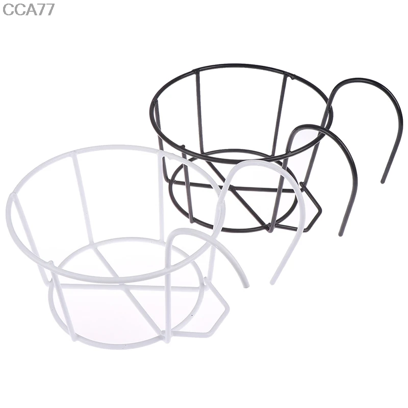 

Outdoor Hanging Plant Iron Racks Fence Balcony Round Flower Pot Garden Supplies
