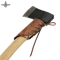 tourbon genuine leather axe hammer hatchet collar lumberjack handle guard weyelets laces tools pouch sheath accessories