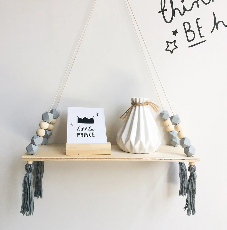 

Декоративные полки для детской комнаты, картины игрушек, стеллаж для цветочных горшков, веревочная витрина, деревянная настенная подвесная...