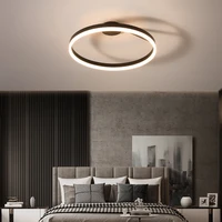 modern led restaurant ceiling light nordic designer simple single circle whiteblack ceiling lamp bedroom kitchen home lighting