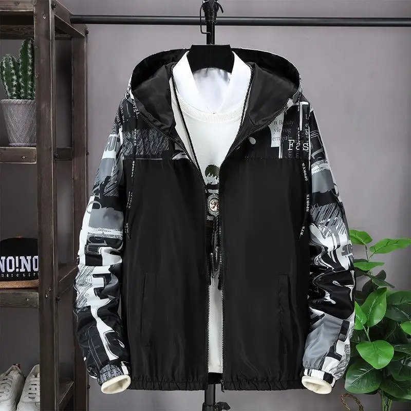 

2019 autumn new tide brand short camouflage Japanese color matching jacket men's Harajuku style sports and leisure jacket