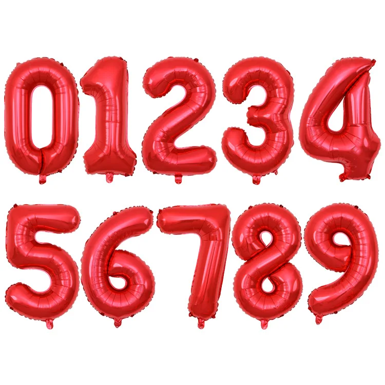 Lote de 50 globos de aluminio de 16 pulgadas, globos digitales de oro rosa y plata para fiesta de cumplea&ntilde;os, decoraci&oacute;n de boda, suministros para baby shower, venta al por mayor-2