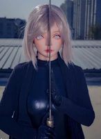 mo1008handmade femalegirl resin half head cosplay japanese anime role play kigurumi doll mask