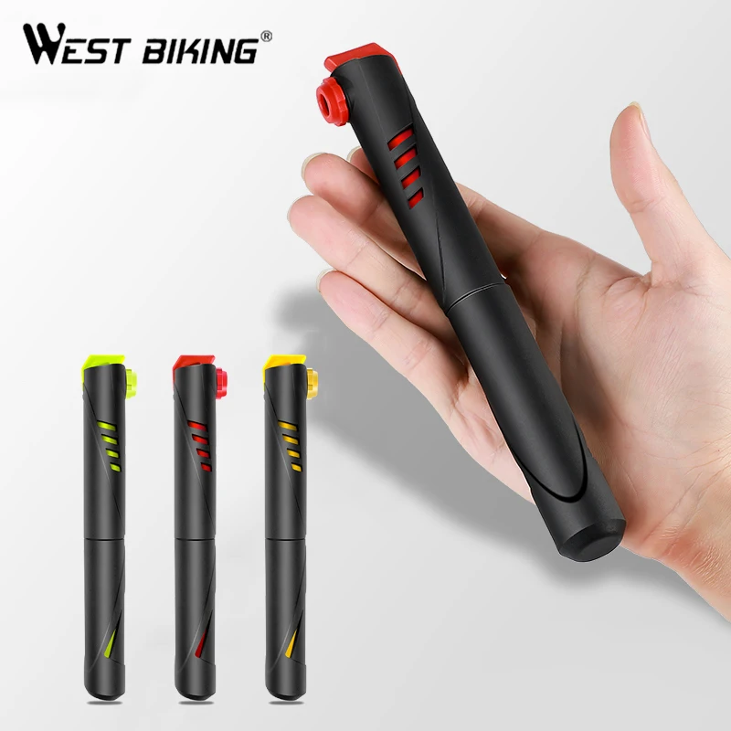 

WEST BIKING Portable Mini Bicycle Pump Hand Cycling Air Pump Ball Toy Tire Inflator Schrader Presta Valve MTB Road Bike Pump