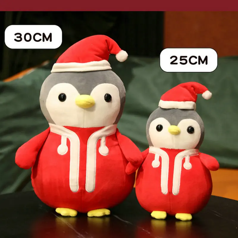25/35 см мультяшный рождественский пингвин плюшевые игрушки милый новогодний