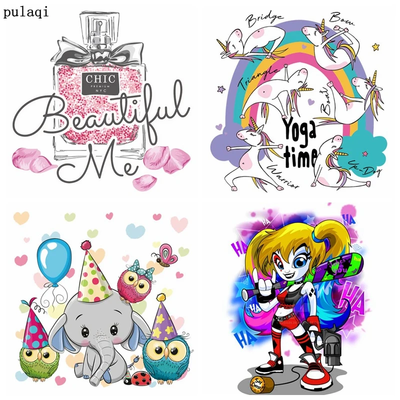 Pulaqi &quotсделай сам&quot с изображением единорогов из Переводные железные накладки