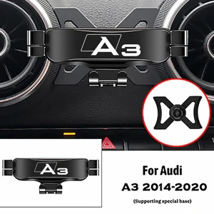 for audi a3 s3 8v 2014 2020 air outlet clip mounts stand gps gravity navigation bracket car accessories car mobile phone holder free global shipping