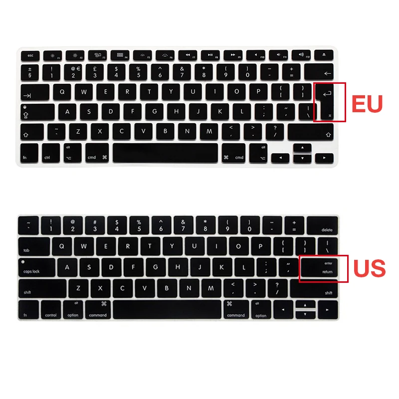 Ультратонкий чехол для клавиатуры MacBook Air Pro Retina 13 15 17 дюймов A1466 A1502 A1398 A1286
