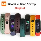 Оригинальный ремешок Xiaomi Mi Band 5, силиконовый сменный мягкий розовый браслет из ТПУ для mi bend5, браслет для xiaomi miband 5, ремешок на запястье