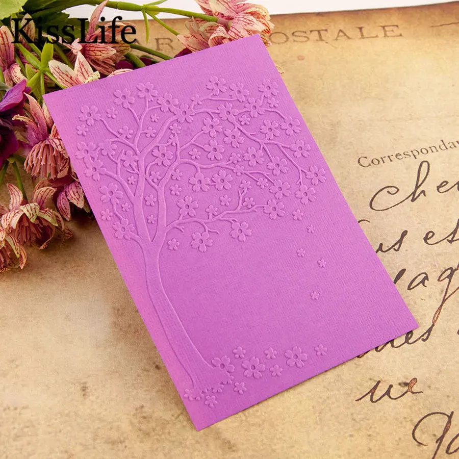 2020 Новое великое дерево Flalling Цветочные листья папки для тиснения карт