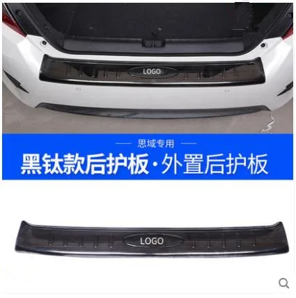 Для Honda Civic 10го поколения из нержавеющей стали Задний бампер протектор порога багажника протектора накладка - Цвет: 5Black titanium