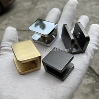 6pcs brushed goldblack bathroom brass glass clamps shelf holder support brackets clamps for 5 8mm8 10mm 10 12mm gf286