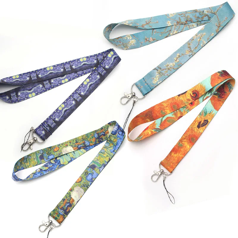 Художественный шнурок Ван Гога для ключей крутой брелок телефона шейный ремешок
