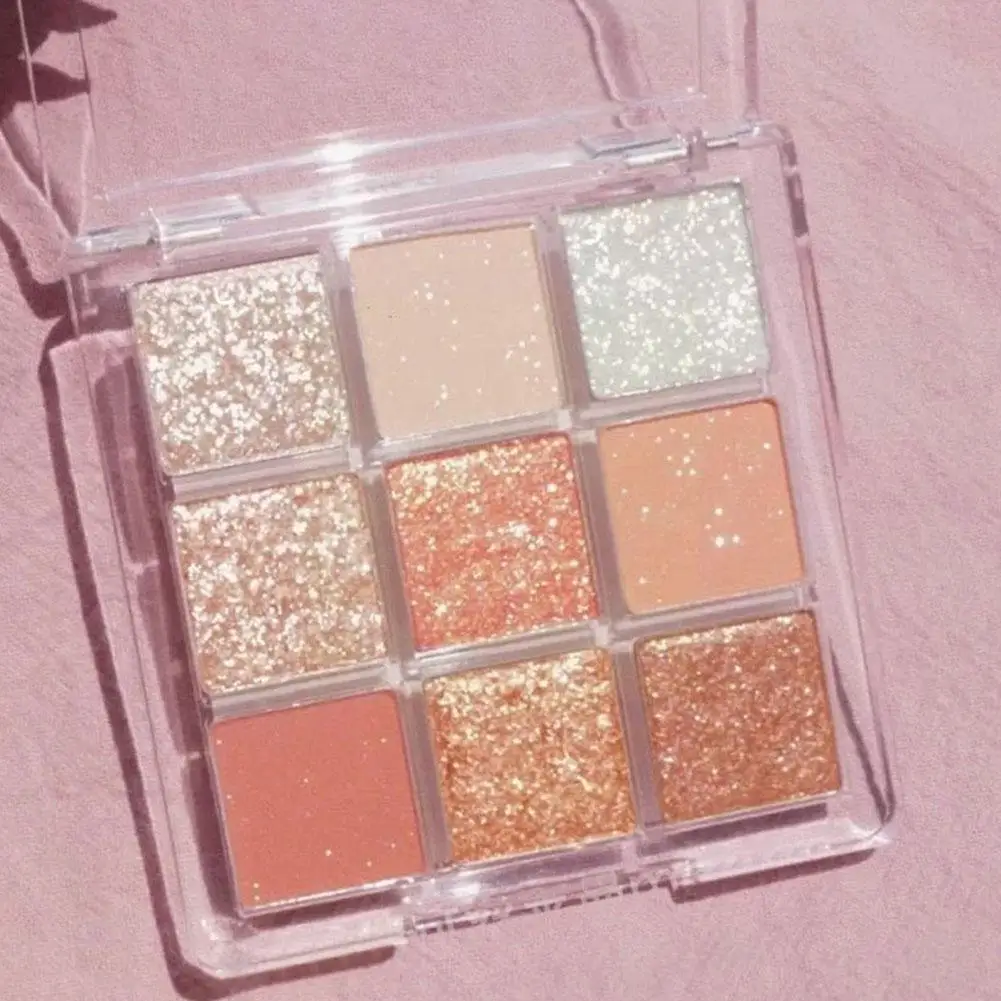 

New 9 Colors Nude Shimmer Matte Eyeshadow Pallete Glitter Shine Eyeshadow Pigments Eye Waterproof Long Eyeshadow Makeup Las S1P0