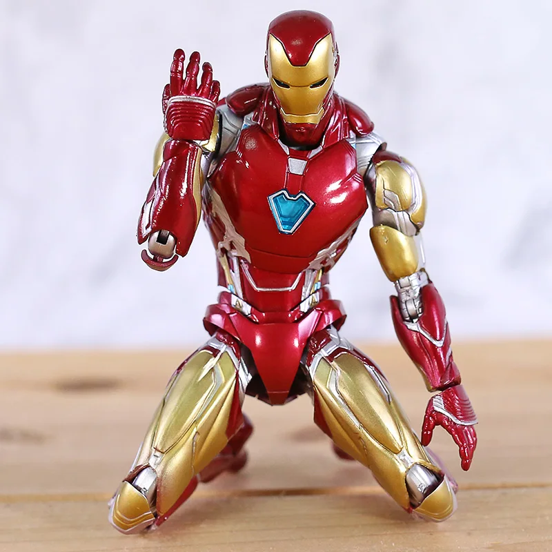 Аниме СВЧ Marvel Мстители 4 Endgame Железный человек MK85 фигурка 16 см Mark 85 модель игрушки куклы для Рождественский подарок