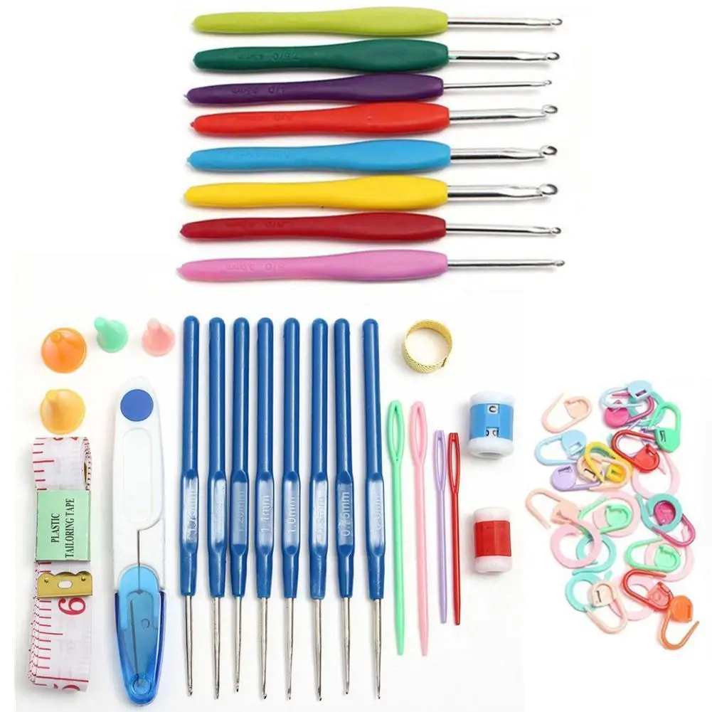 16 вязальные крючки разных размеров вышивка спицами Вязание Ремесло Чехол Набор