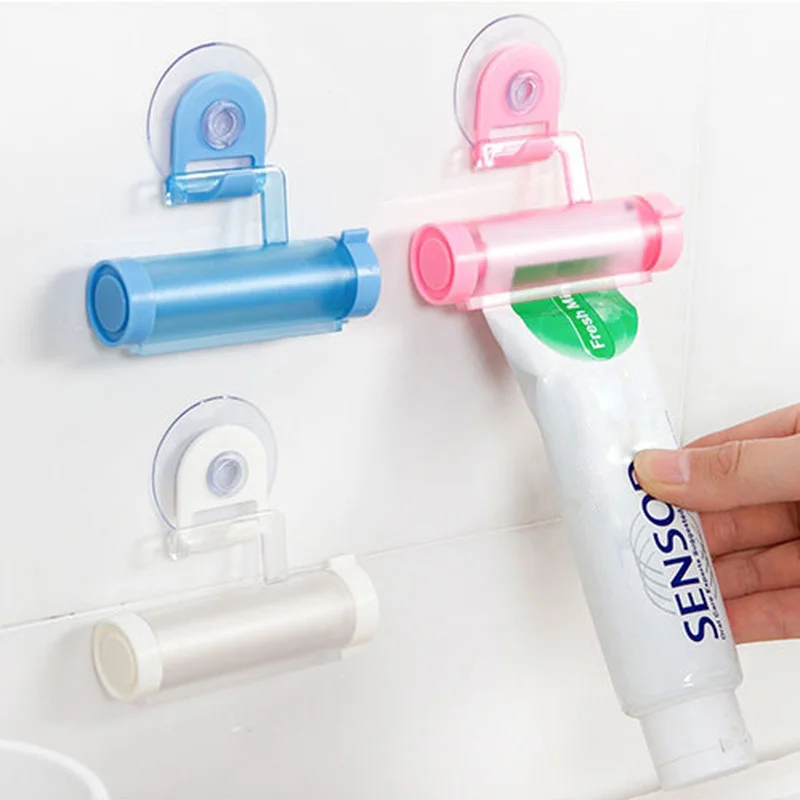 Toothpaste Rolling Squeezer Tube Home Bathroom Accessories Manual Dental Cream Easy Dispenser Sucker Hanging Holder | Дом и сад