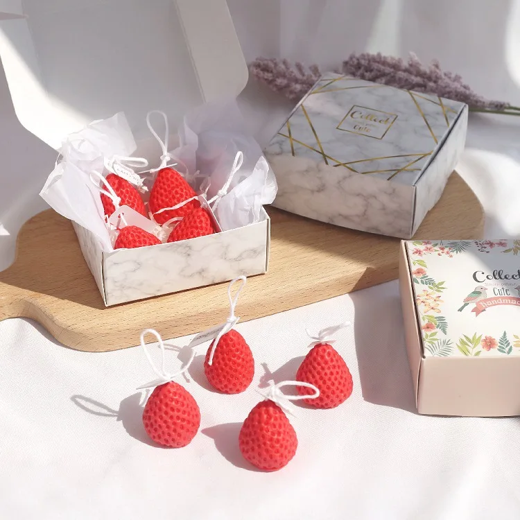 

Diyns Style Cute Mini Mini Strawberry Aromatherapy Candle Gift for Children's Day