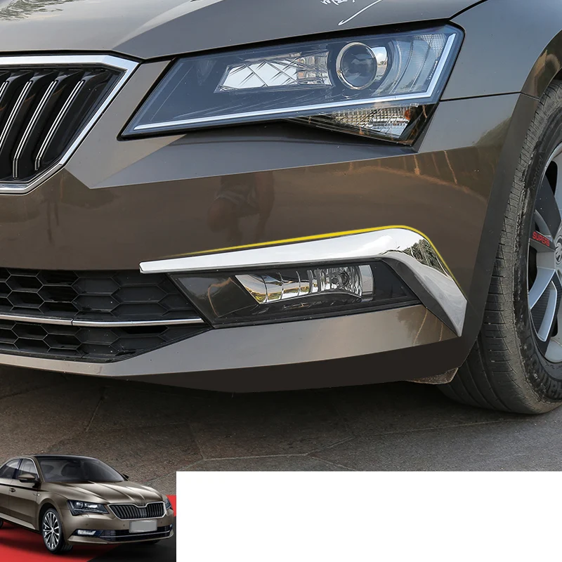 Lsrtw2017 Abs Car Front Bumper Foglight Trims for Skoda Superb 2016 2017 2018 2019 2020 | Автомобили и мотоциклы