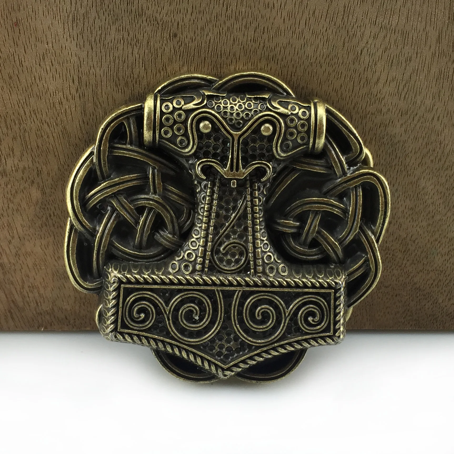 Bucklelub Mjolnir THORSHAMMER викинговый ремень с пряжкой для джинсов подарок музыкальный ремень пряжка FP-03718-1 античная латунь отделка Прямая