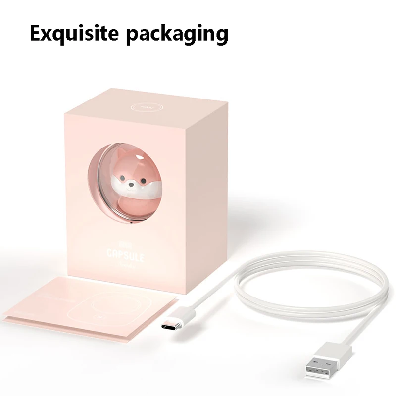 

Portable Mini Fan USB Wireless Handheld Fan 3 Speed Silent Strong Wind Power Low Noise Personal Air Cooler with Night Light