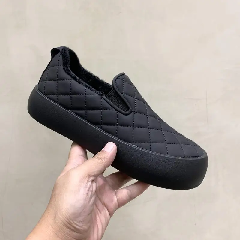 

Winter Sneakers for Women White Shoes Platform Velvet Fur Winter Snow Shoes 2020 New Slip On Loafers Casual Shoes Sneakers Black
