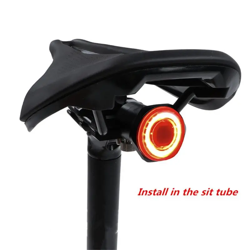 

Free shipping Bicycle Rear Braking Light Smart Brake Sensing LED Taillight IPx6 Waterproof USB Charge Cycling Bike Accessories