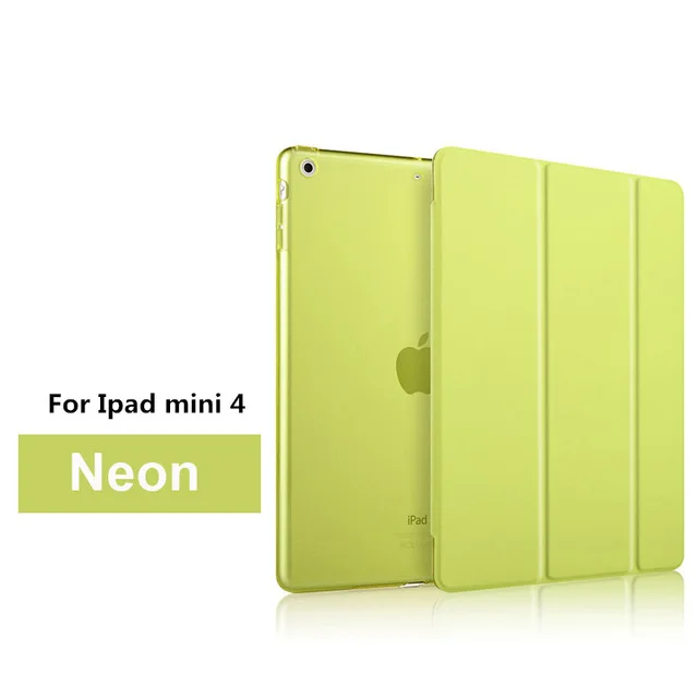 Green for mini 4 Роскошный ультра тонкий PU кожаный флип-Стенд противоударный чехол для Apple Ipad Mini 1 2 3 4 Чехлы для I Pad Ipadmini Cuero Fundas - Цвет: Green for mini 4