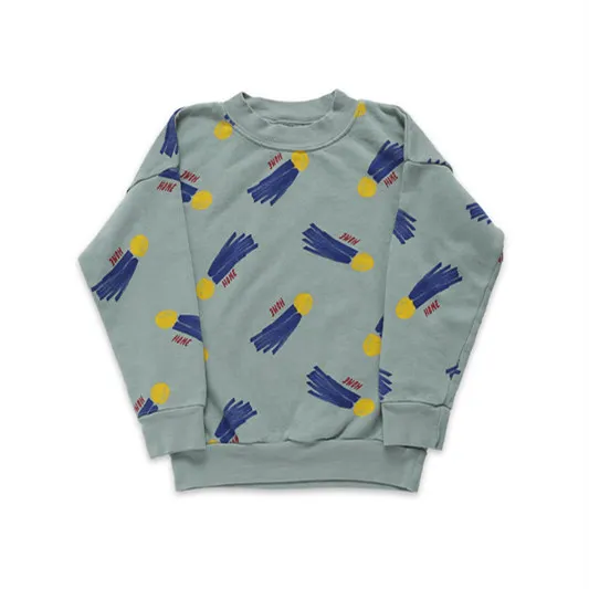 sweatshirt Осень, новые брендовые Детские футболки с длинными рукавами Толстовка со звездочками с геометрическим рисунком черепа для мальчиков, топы для маленьких девочек, халат в стиле ниндзя, одежда От 1 до 10 лет - Цвет: sweatshirt