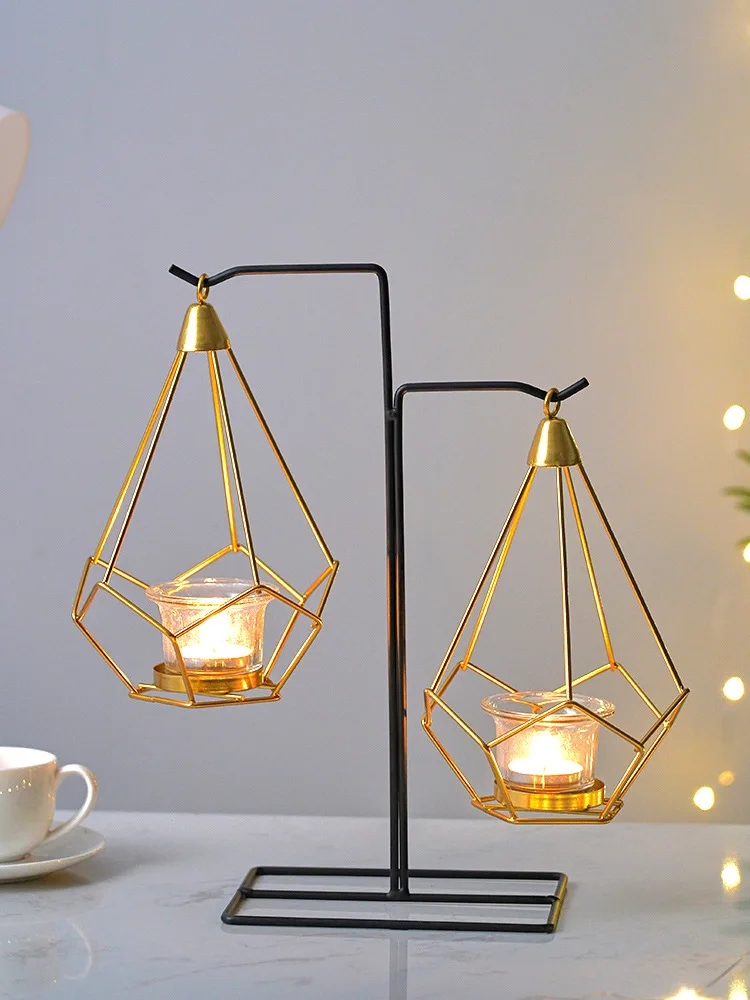 

Table Decoration Ornaments Metal Wrought Iron Romantic Home Dinner Candle Holder