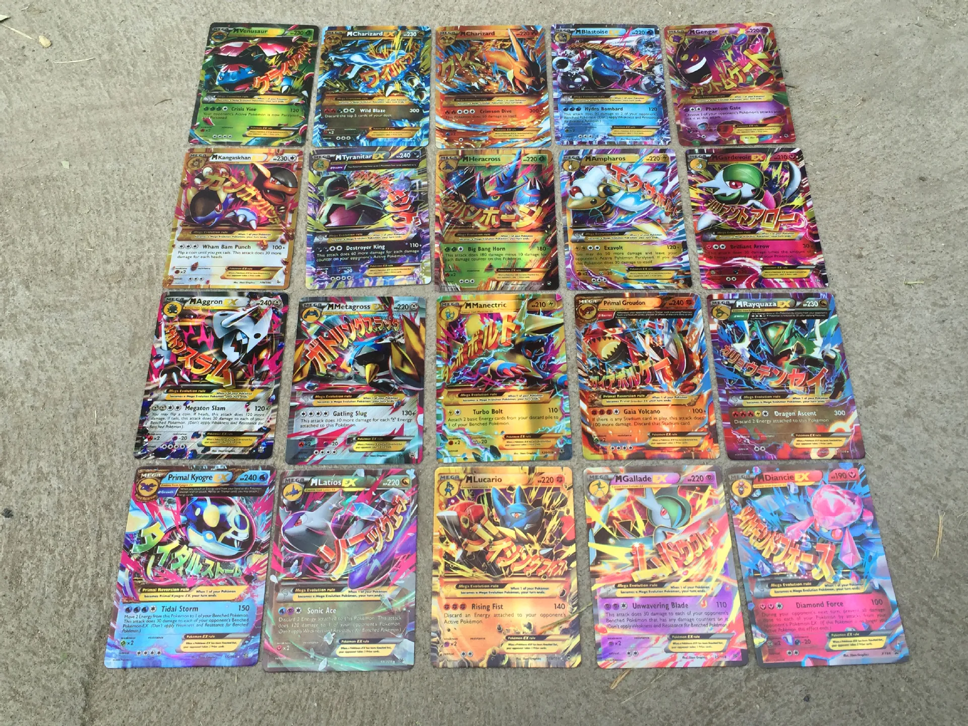 100PCS pokemon card MEGA Flash Card EX игровая коллекция карт подарки для детей|Коллекционные