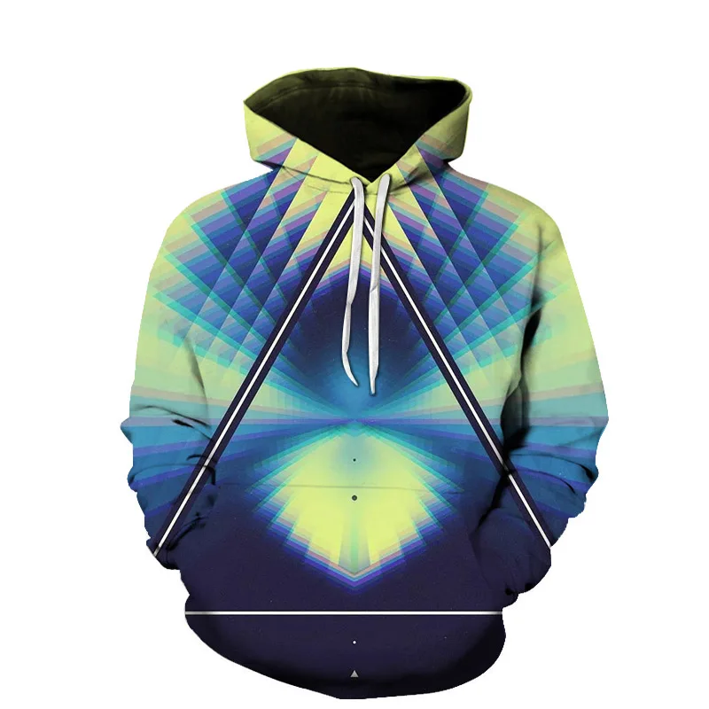 

2021 Street Sports Men's Men's Hoodie Geometric 3D Printing Autumn All-match Casual Fashion Hooded Pullover
