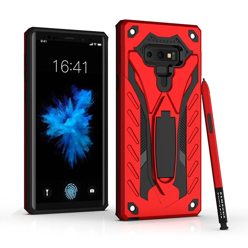 Чехол для samsung Galaxy Note 10, 9, 8, S9, S8 Plus, PC, TPU, защитный чехол с подставкой, Жесткая прочная ударопрочная задняя крышка для samsung A50S, A20S, A10S, Coque