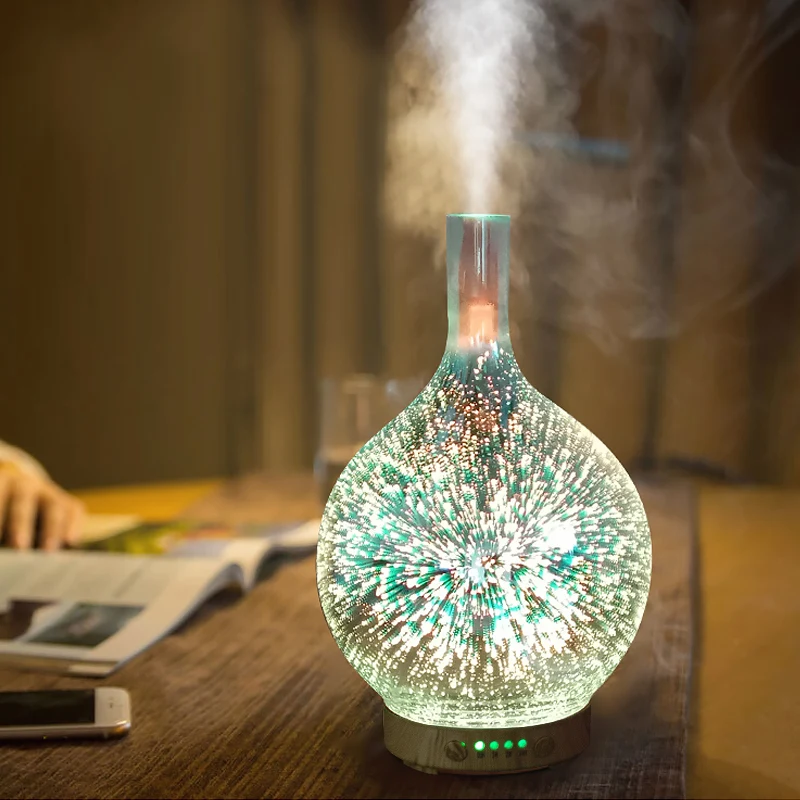 Светодиодный ночсветильник 3D фейерверк увлажнитель воздуха аромадиффузор с