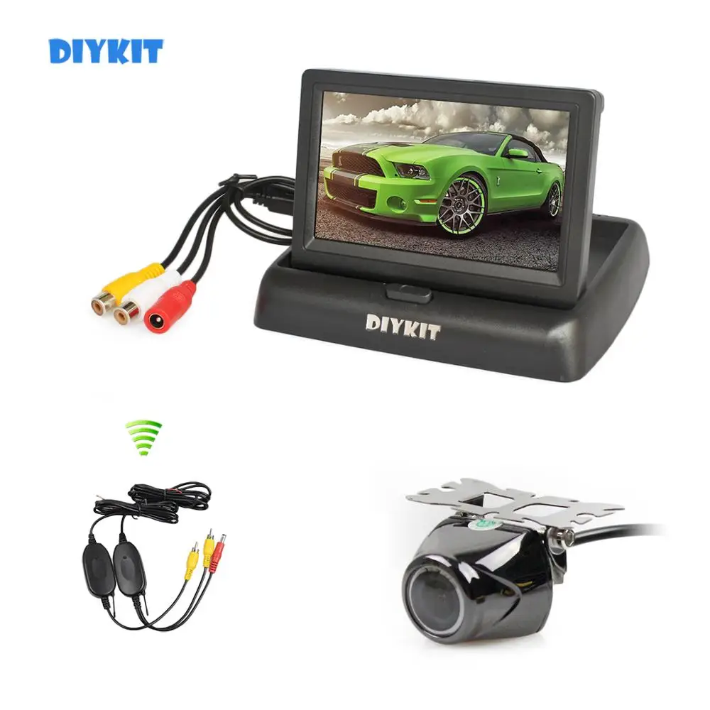 DIYKIT Беспроводная 4 3 &quotАвтомобильная камера заднего вида комплект Автомобильный