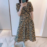 floral long dresses women 2022 summer sexy elegant boho print maxi dress french party beach casual looze dres