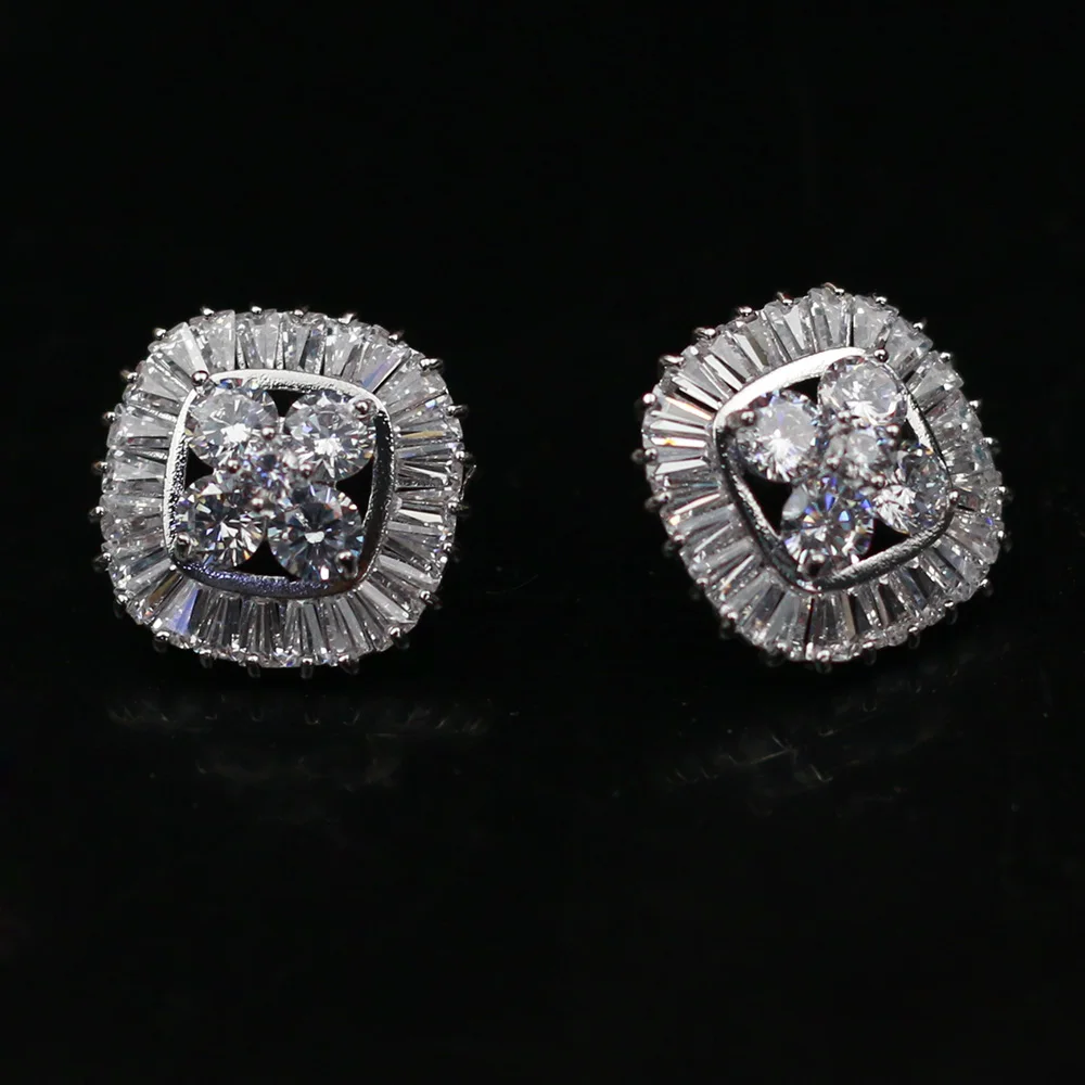 MADALENA SARARA Vintage Queen Elegant S925 Needle earrings AAA Zircon Inlaid Big CZ zircon Quess Style MD-WR01354 | Украшения и