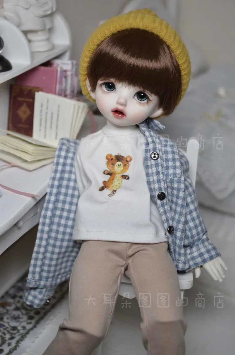 1/6 BJD одежда аксессуары рубашка+ брюки+ шляпа+ футболка набор кукольные наряды для BJD/SD yosd, не включены кукла, обувь, парик и другие E2580