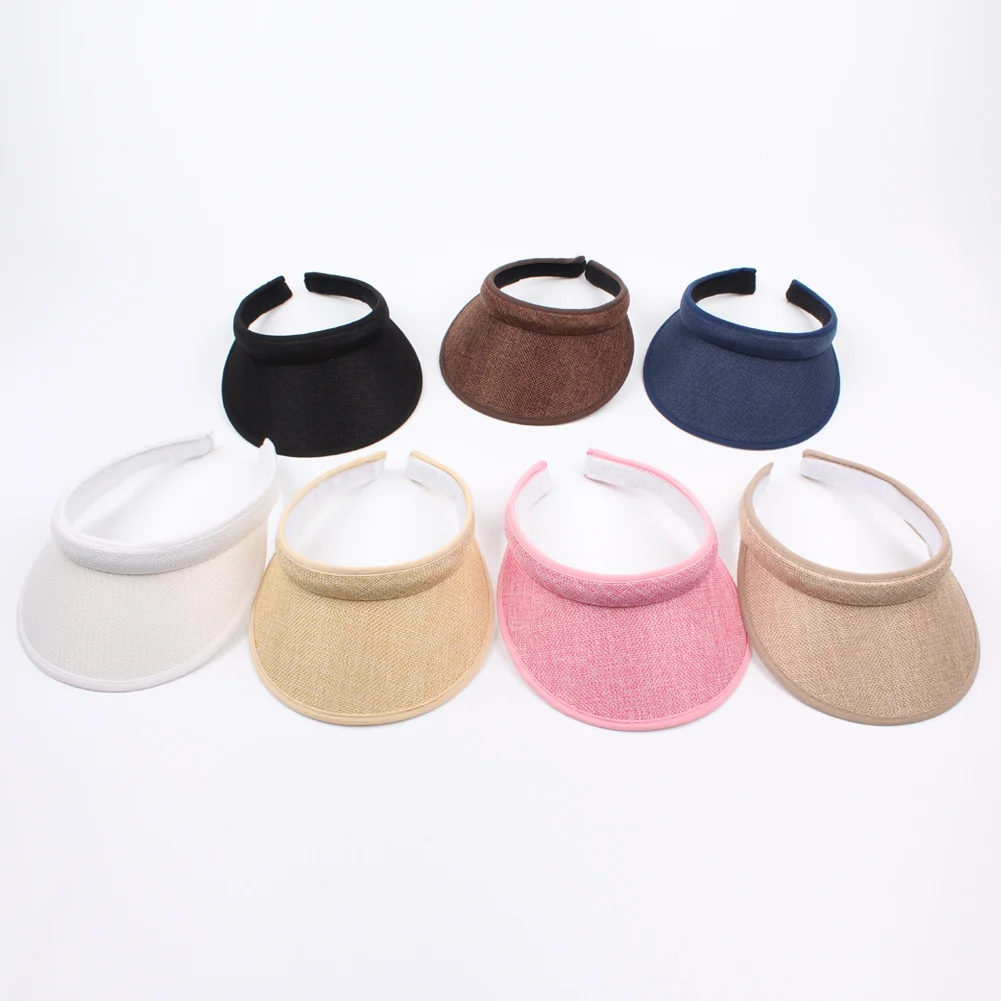 Шляпа от солнца Соломенная с широкими полями женская базовая пляжная шапка без