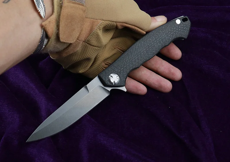 LEMIFSHE ZT0454 Dmitry складной нож D2 лезвие TC4 титановая CF ручка наружные походные охотничьи карманные Фруктовые Ножи EDC инструменты