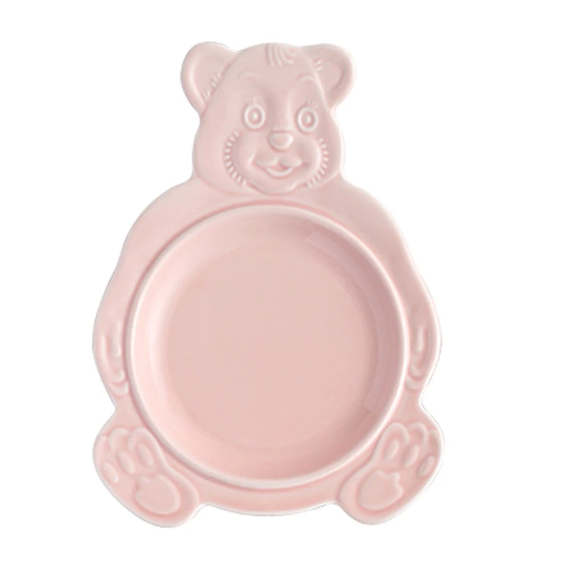 Cute Cartoon Bear Dessert Bowl Girl's Heart Salad Plate Oatmeal Baking Kitchen Tools Home Decoration | Дом и сад