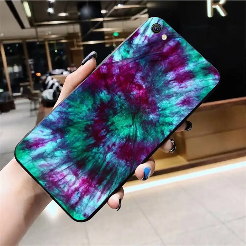

PENGHUWAN Colorful Tie Dye Rainbow Soft Rubber Phone Cover For Vivo Y91c Y17 Y51 Y67 Y55 Y93 Y81S Y19 V17 vivos5