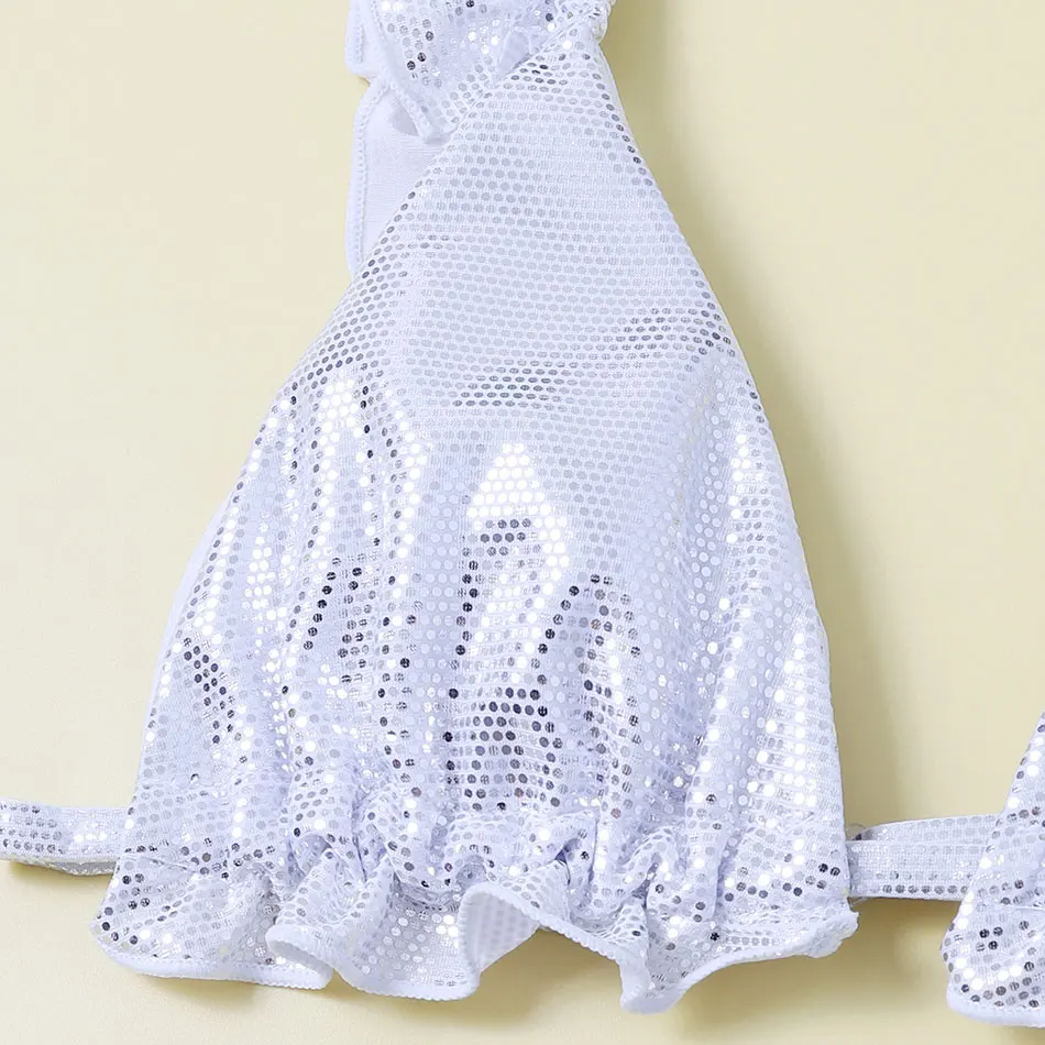 Купальник-бикини с оборками для девочек цвет в ассортименте 1 шт | Спорт и