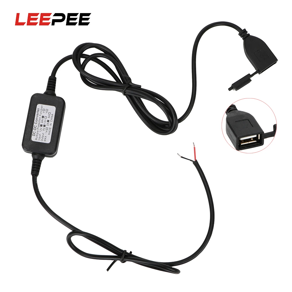 

5V 2A Motorcycle Adapter USB Converter for Phone GPS Motorbike Handlebar Charger USB Port Power Supply Socket Electric 12V 24V