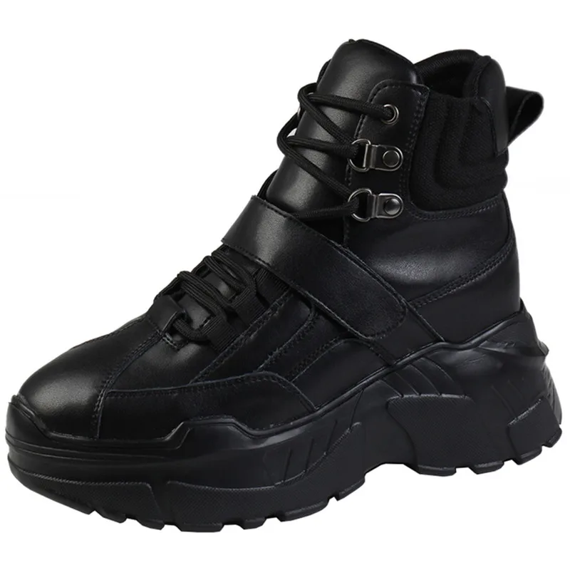 Новинка 2020 года Сезон осень-зима Обувь на толстой подошве Женские ботильоны