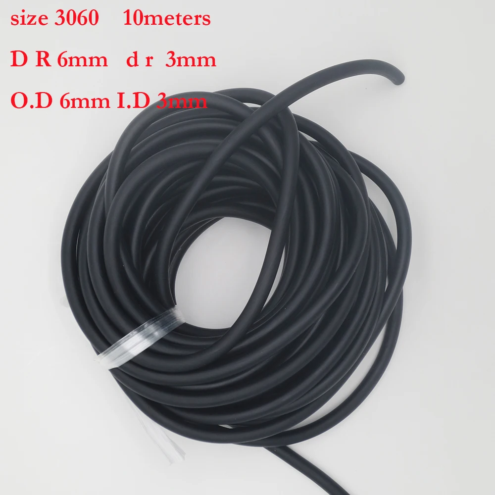 3060 black 10M Резистивная лента 10 м кусок размер 3060 3070 4070 натуральная Резиновая лента латексная трубка трос веревка-жгут ленты для упражнений - Цвет: 3060 black 10M