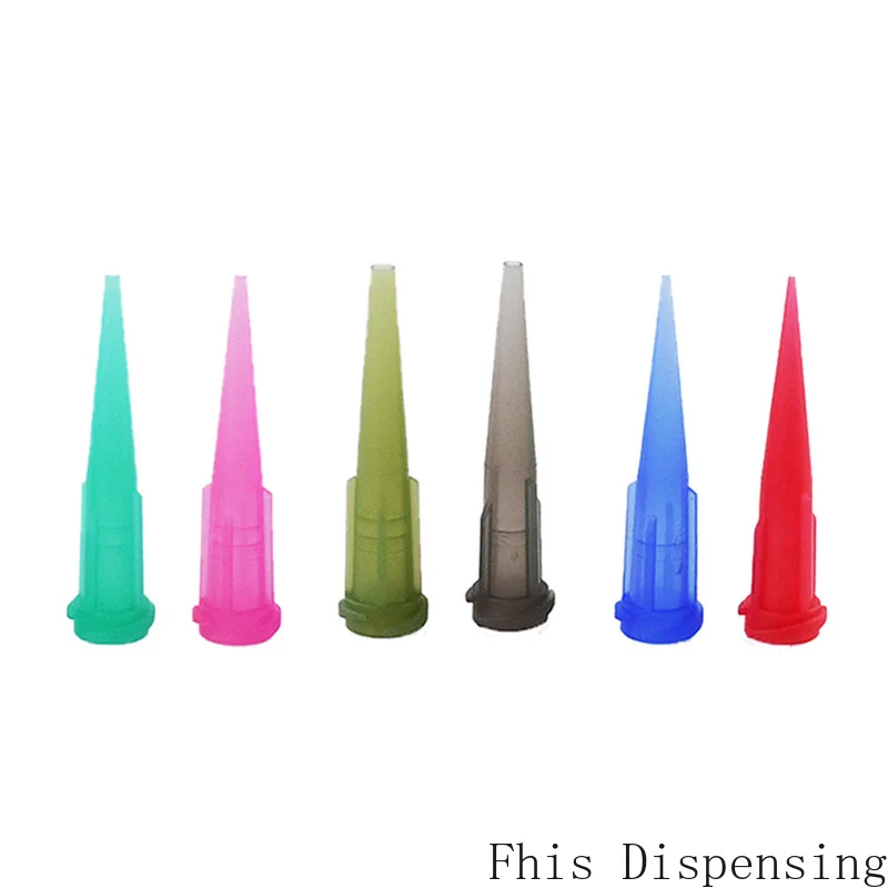 100 шт./лот пластиковые конические жидкости Smoothflow иглы дозирующие